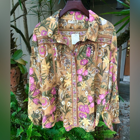 Spell Designs Jungle Blouse Free People Exclusive BNWT - Picture 2 of 8